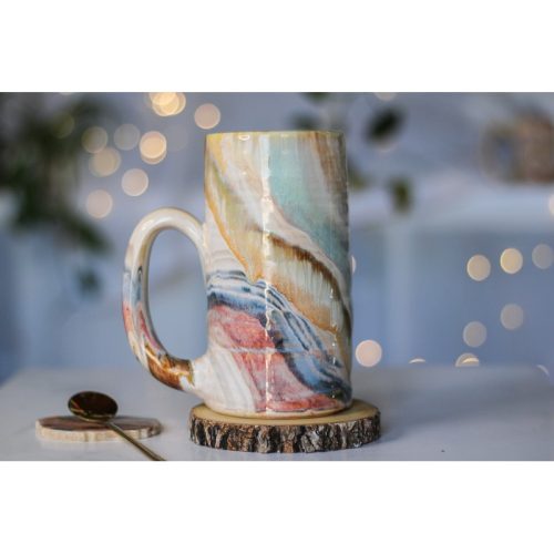 03-B Soft Earth Series PROTOTYPE Textured Stein – TOP SHELF, 20 oz.