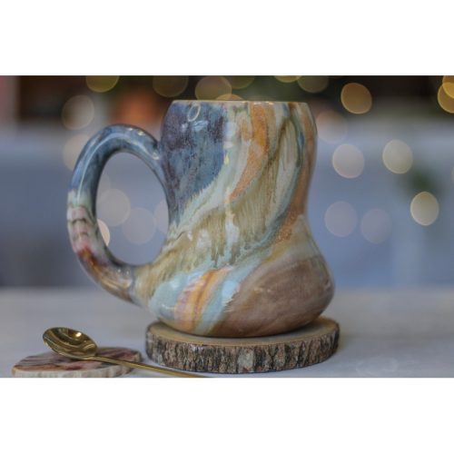 10-A Soft Earth Series PROTOTYPE Gourd Mug – TOP SHELF, 19 oz.