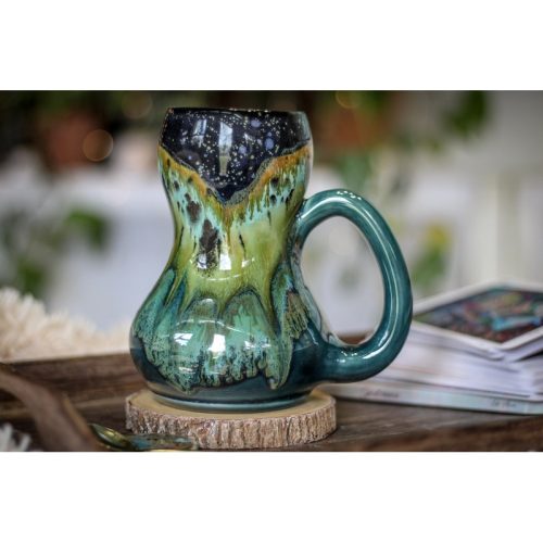 13-A Rocky Mountain Midnight Acorn Gourd Mug – TOP SHELF, 21 oz.