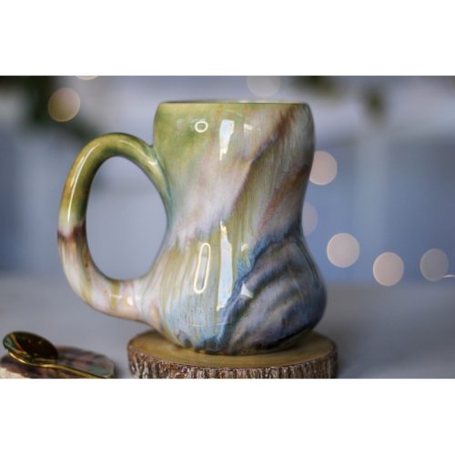 15-B Soft Earth Series PROTOTYPE Gourd Mug – TOP SHELF, 17 oz.