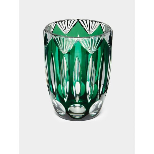 1950s Val Saint Lambert Crystal Vase