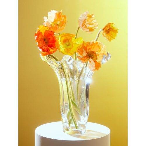 1980s Art Vannes Crystal Vase