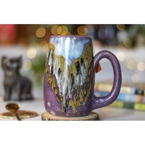 27-B Lavender Fields Notched Mug – TOP SHELF, 24 oz.