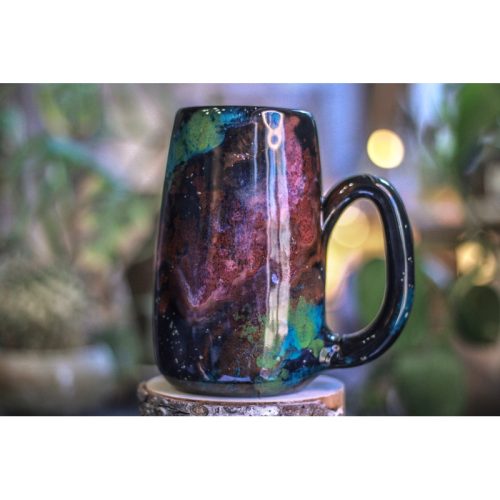 28-A Rainbow Stellar Notched Mug – TOP SHELF, 23 oz.