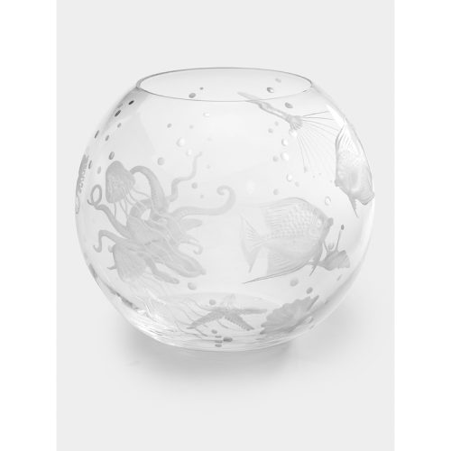 Frutti di Mare Hand-Engraved Crystal Large Vase