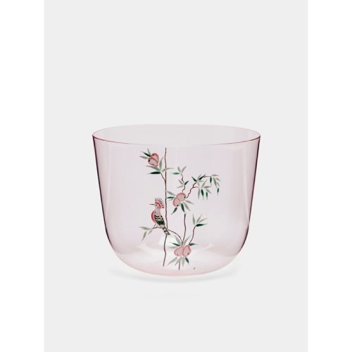 Garden of Paradise Hand-Painted Crystal Water Tumbler
