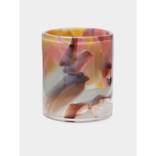 Marbled Hand-Blown Glass Tumbler