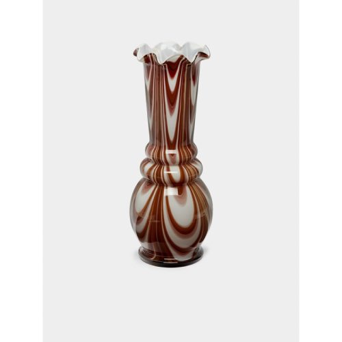 Mid-Century Marbled Glass Vase