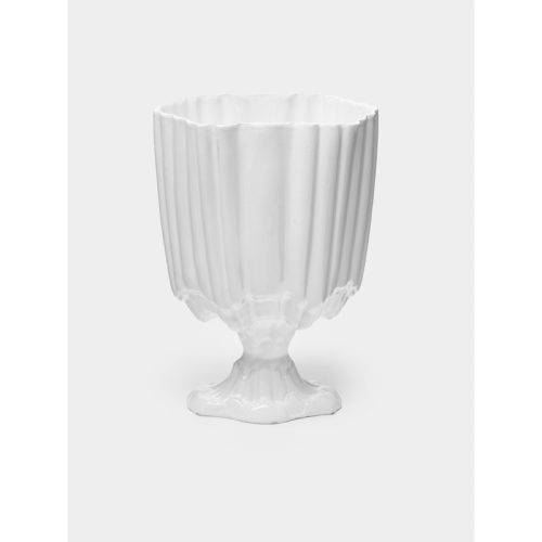 Rocaille Hand-Glazed Ceramic Vase