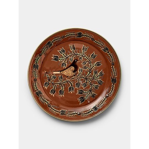 Birds Hand-Painted Ceramic Round Platter
