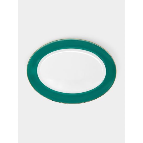 Coco Hand-Painted Porcelain Large Oval Serving Platter