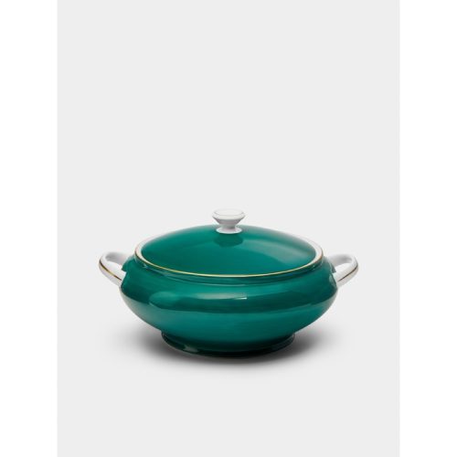 Coco Hand-Painted Porcelain Lidded Vegetable Serving Dish