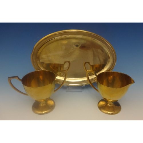 Dirigold-Dirilyte Sugar, Creamer & Tray Set 3pc (#0364)