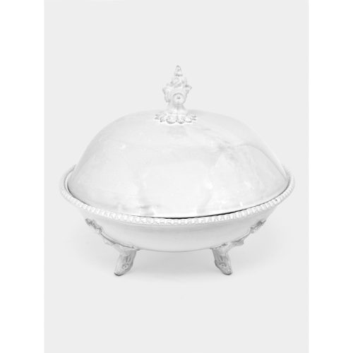 Dragon Hand-Glazed Ceramic Large Vegetable Lidded Dish