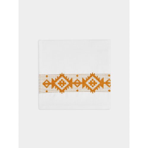 Folklore Hand-Embroidered Linen Napkins (Set of 4)
