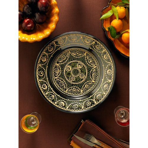 Hand-Painted Slipware Large Serving Platter