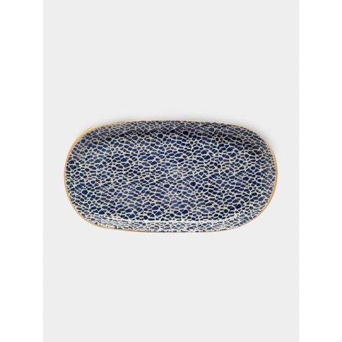 Hand-Printed Ceramic Large Fish Platter
