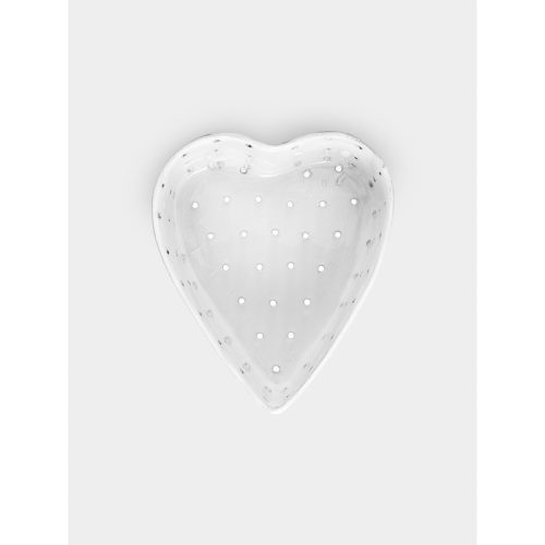 Heart Hand-Glazed Ceramic Perforated Dish