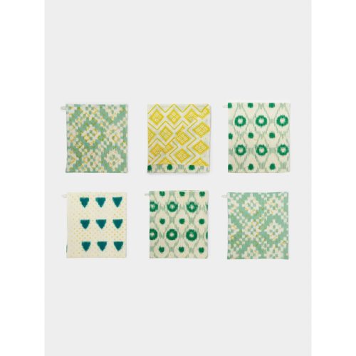 Salad Garden Block-Printed Cotton Napkins (Set of 6)