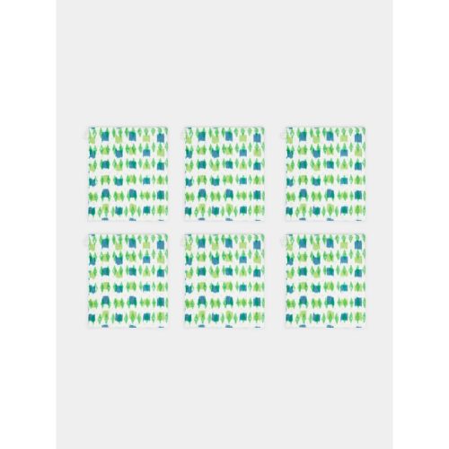 Sweet Pea Block-Printed Cotton Napkins (Set of 6)