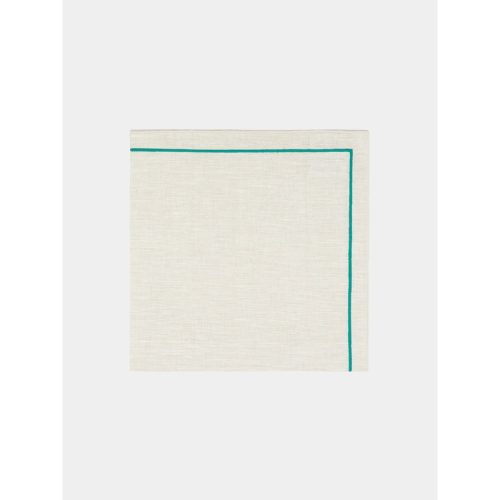 Vega Embroidered Linen Napkins (Set of 4)