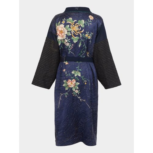 1920s Chinese Embroidered Silk Robe | One Size