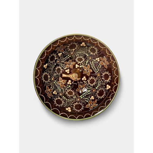 Birds Hand-Painted Ceramic Serving Bowl
