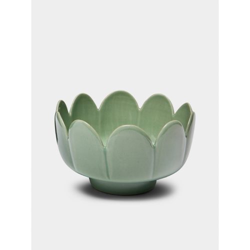 Celadon Scalloped Serving Bowl