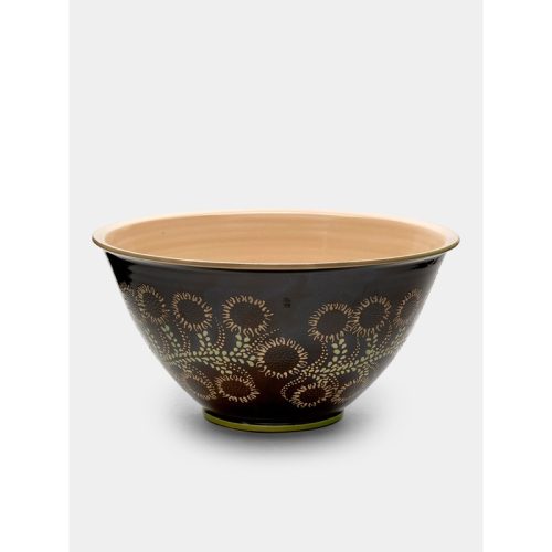 Flowers Hand-Painted Ceramic Extra Large Serving Bowl