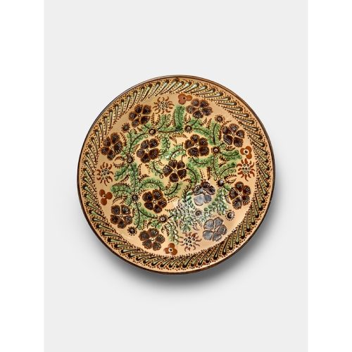 Flowers Hand-Painted Ceramic Serving Bowl