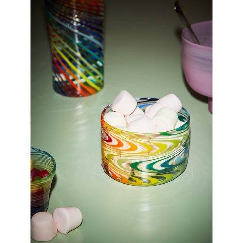 Hand-Blown Glass Wig Wag Bowl