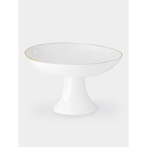 Hand-Painted 24ct Gold and Bone China Fruit Bowl