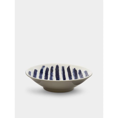Indigo Rain Ceramic Serving Bowl