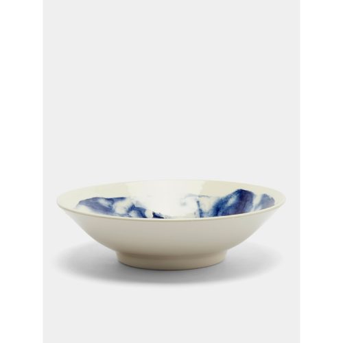 Indigo Storm Ceramic Medium Serving Bowl