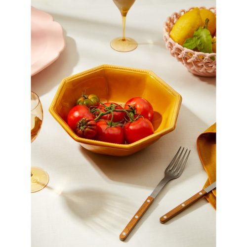 Louis XVI Hand-Glazed Ceramic Serving Bowl