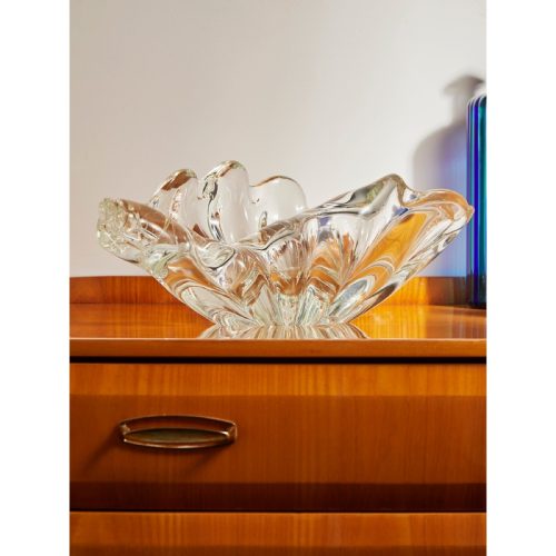 Mid-Century Shell Murano Glass Fruit Bowl