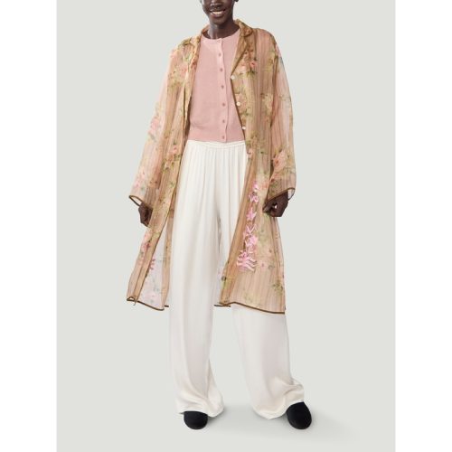 Organza Embroidered Silk Robe