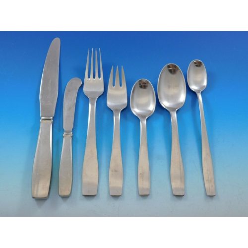 Plata by Georg Jensen Stainless Steel Flatware Set Service 62 pcs Estate
