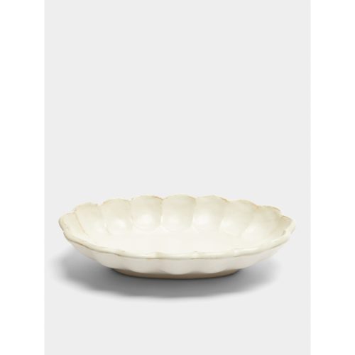 Rinka Ceramic Oval Shallow Bowls (Set of 4)