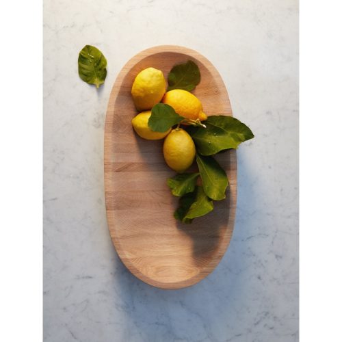 White Oak Large Oval Bowl