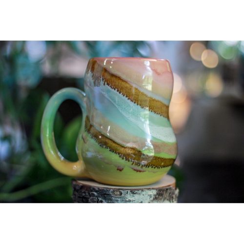 02-C Rainbow PROTOTYPE Gourd Mug, 23 oz.