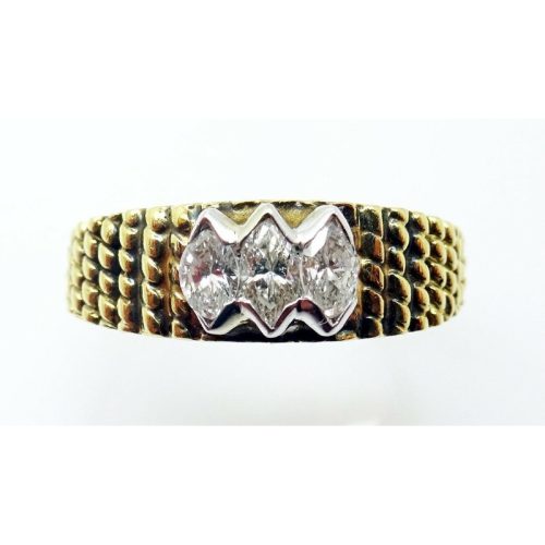14k Gold Genuine Natural Diamond Ring with .40ct Marquise Diamonds (#J742)
