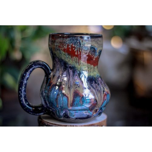 32-A Cosmic Grotto Acorn Gourd Mug, 22 oz.