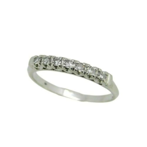 Vintage Platinum Genuine Natural Diamond Ring Band (#J4686)
