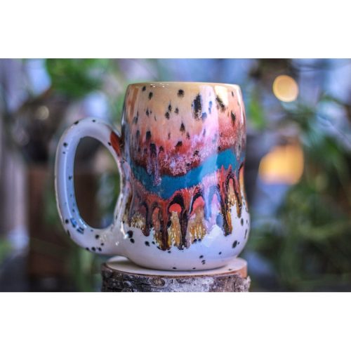 01-A Desert Rainbow Gourd Mug, 26 oz.