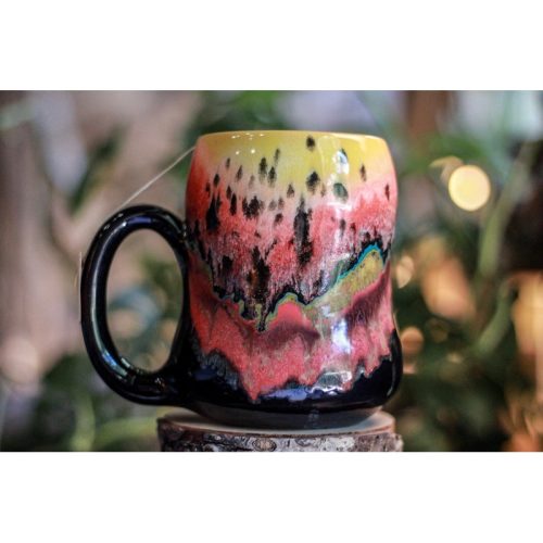 05-B Desert Rainbow Notched Gourd Mug, 24 oz.