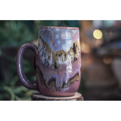 06-B Lavender Fields Notched Mug, 24 oz.
