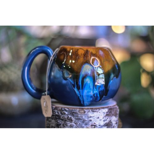 11-E Blue EXPERIMENT Notched Mug, 17 oz.