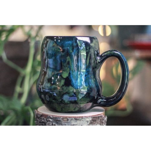 23-C Chrysocholla Gourd Mug, 21 oz.