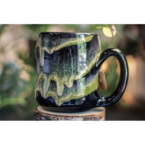 23-D Mossy Grotto Notched Gourd Mug, 24 oz.